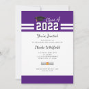 Search for purple and white graduation invitations High school