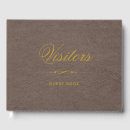 Search for leather guest books Gold
