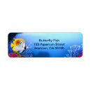 Search for tropical fish return address labels Butterflyfish