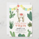 Search for cactus baby girl shower invitations Alpaca