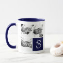 Search for navy blue and white mugs Photo collage