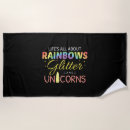 Search for rainbow unicorn beach towels Unicorns