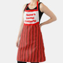 Search for large red aprons For her