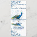 Search for peacock wedding programmes Blue