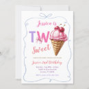 Search for two sweet birthday invitations Ice cream
