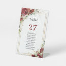 Search for gold and red table cards Burgundy