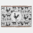 Search for cow and chicken blankets Country
