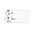 Search for blue snowflake return address labels Festive