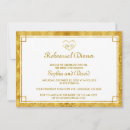 Search for hearts rehearsal dinner invitations Gold