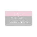 Search for pink grey return address labels Contemporary