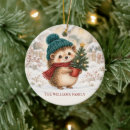 Search for hedgehog christmas tree decorations Woodland animal