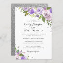 Search for purple and silver wedding invitations Flowers