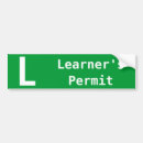 Search for learners permit bumper stickers License