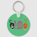 Search for cats happy key rings Illustration