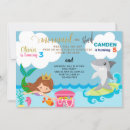 Search for pink shark birthday invitations For kids