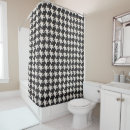Search for houndstooth shower curtains Black