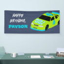 Search for cars birthday banners Race track