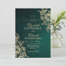 Search for emerald green and gold wedding invitations Botanical