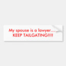 Search for lawyer bumper stickers Tailgating