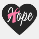 Search for breast cancer heart ribbon stickers Awareness