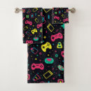Search for video game bath towels Pattern