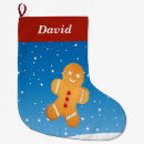 Search for gingerbread christmas stockings Blue