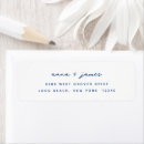 Search for royal blue wedding return address labels Simple