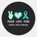 Search for peace love cure stickers Men