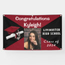 Search for red and black graduation banners High school