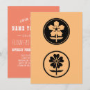 Search for white blossoms invitations Black and white