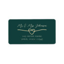 Search for romantic script return address labels Gold