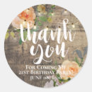 Search for country rustic stickers Birthday thank you