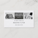 Search for reading tutor business cards Writing