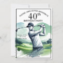 Search for golf 40th birthday invitations Forty