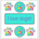 Search for pawprint stickers Colourful
