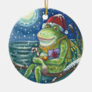 Search for frog christmas tree decorations Santa