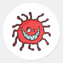 Search for medical cartoon stickers Virus