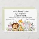 Search for wildlife baby shower invitations Wild tropical greenery leaves