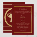 Search for deep red wedding invitations Gold