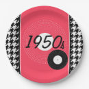 Search for black and white checkered paper plates Vintage