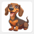 Search for dachshund illustration stickers Cute