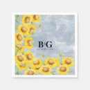 Search for sunflower wedding napkins Country