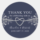 Search for thanks for celebrating with us wedding stickers Modern
