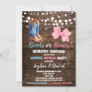 Search for boots or bows gender reveal invitations Western