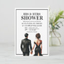 Search for engaged bridal shower invitations Black