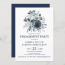 Search for watercolor floral engagement party invitations Navy