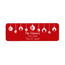 Search for ornament return address labels Red