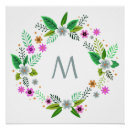 Search for flower monogram posters Stylish