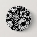 Search for white floral pattern badges Black and white