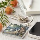 Search for night scene key rings Full moon